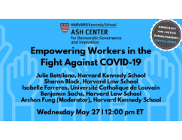 Empowering workers in the fight of COVID-19