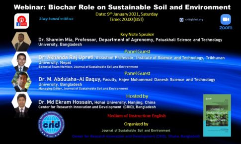 Webinar on “Biochar Role on Sustainable Soil and Environment”